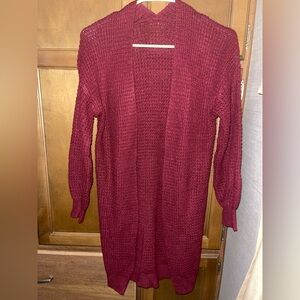 Burgundy Cardigan
